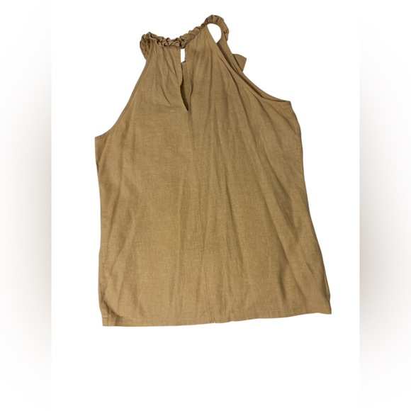 Tweeds Tan Ruffle Blouse - Picture 4 of 4